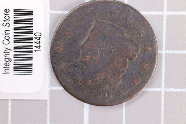 1820  Large Cent, Affordable Circulated Coin, Store Sale #14440