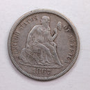 1867-S Seated Liberty Dime., About Uncirculated Coin., Store Sale