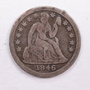 1846 Seated Liberty Dime., Fine Circulated Coin., Store Sale