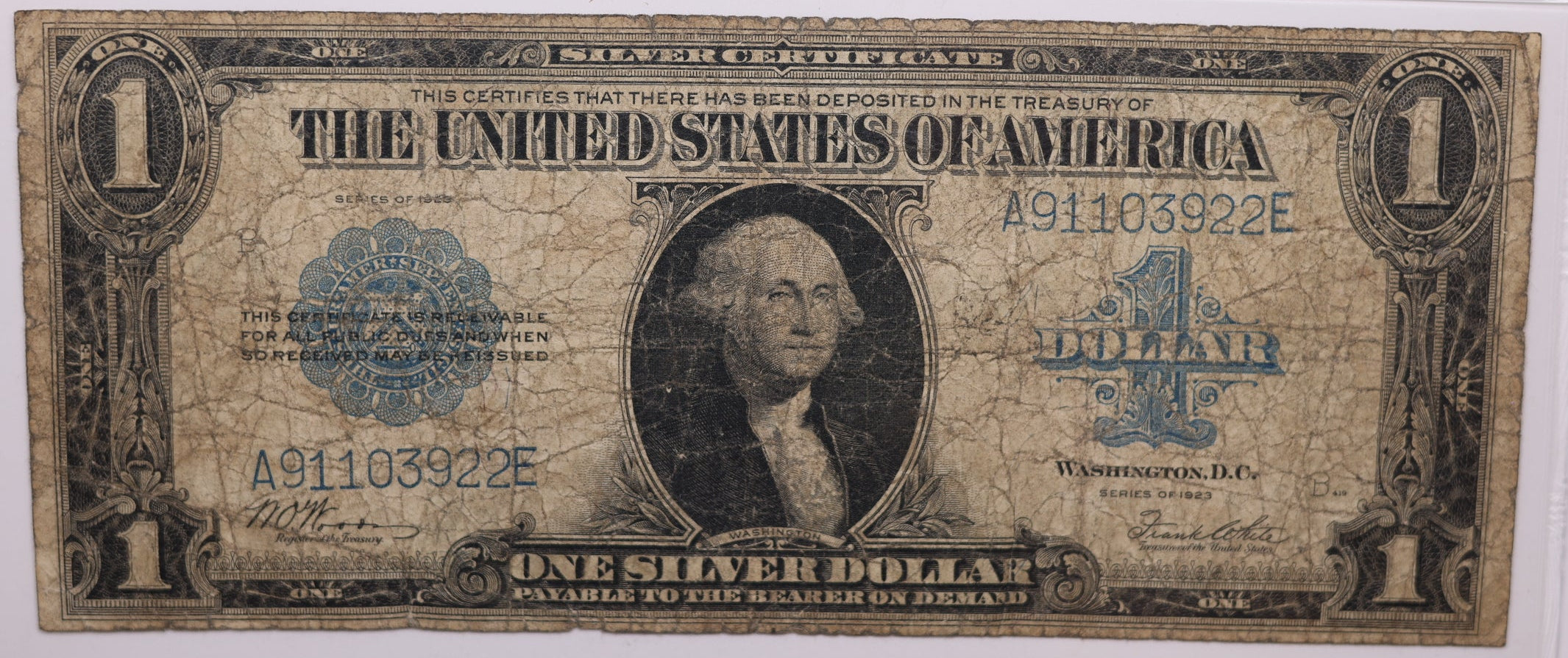 1923 $1 Silver Certificate, Fr#238, PMG VG-10, Store Sale #GLSC013