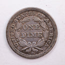 1847 Seated Liberty Dime., About Uncirculated Coin., Store Sale