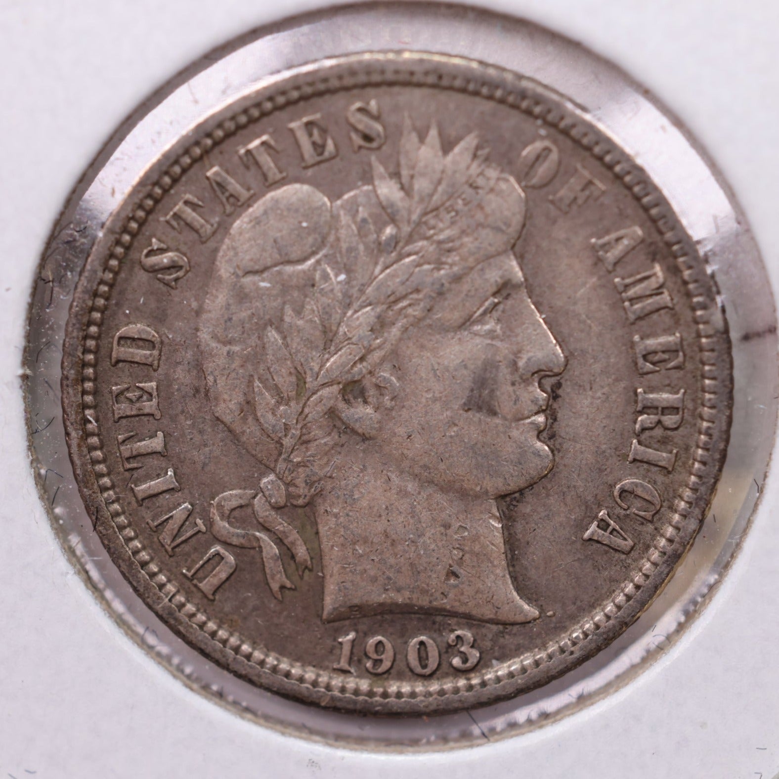 1903 Barber Silver Dime., X.F., Store Sale #19417