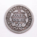 1858-S Seated Liberty Dime., Very Fine Circulated Coin., Store Sale