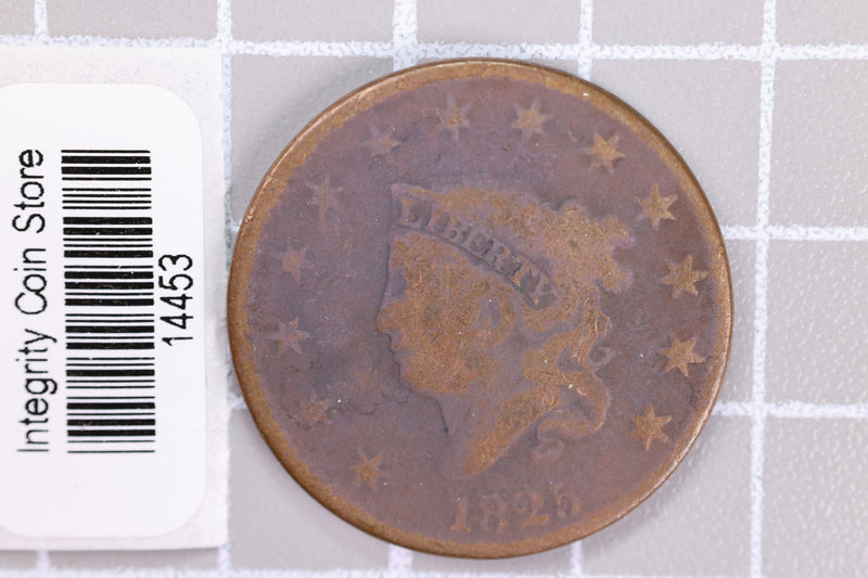 1825 Large Cent, Affordable Circulated Coin, Store Sale