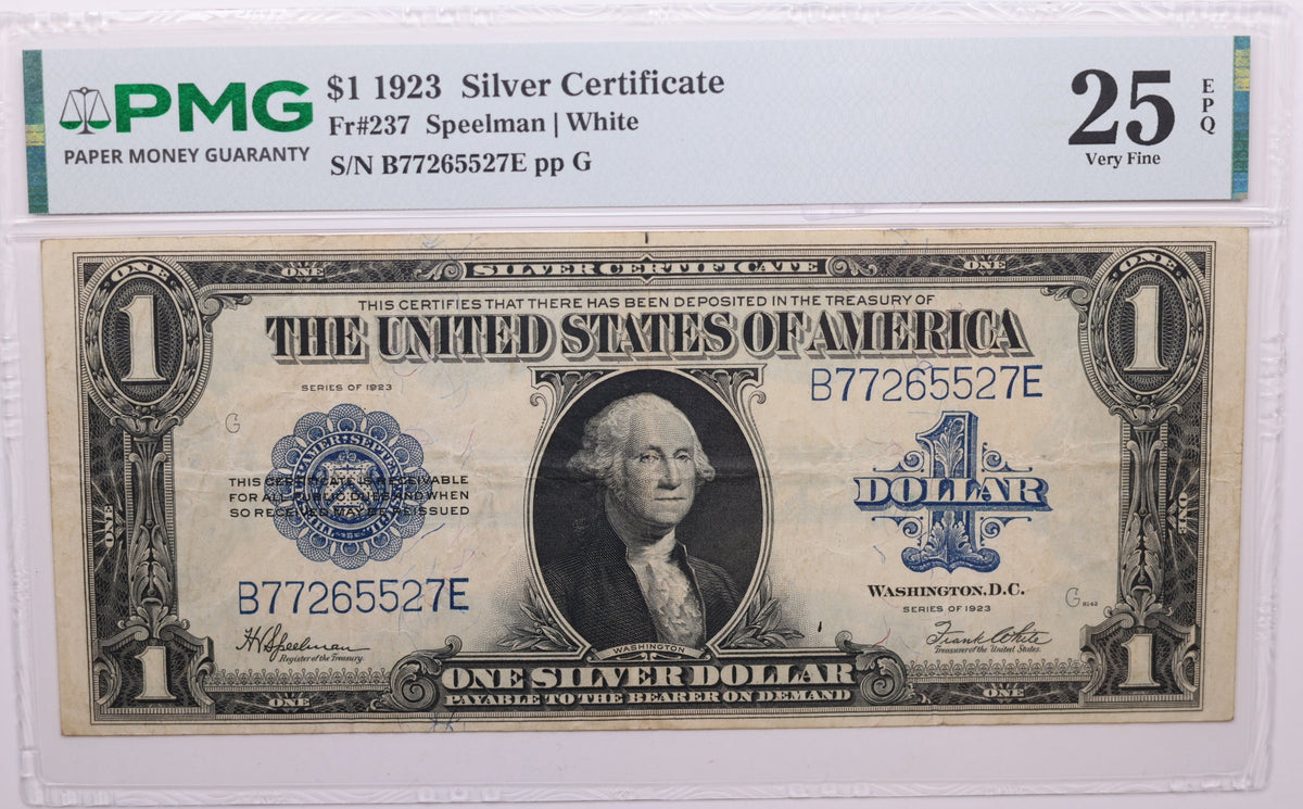 1923 $1 Silver Certificate, Fr#237, PMG VF-25, Store Sale #GLSC015