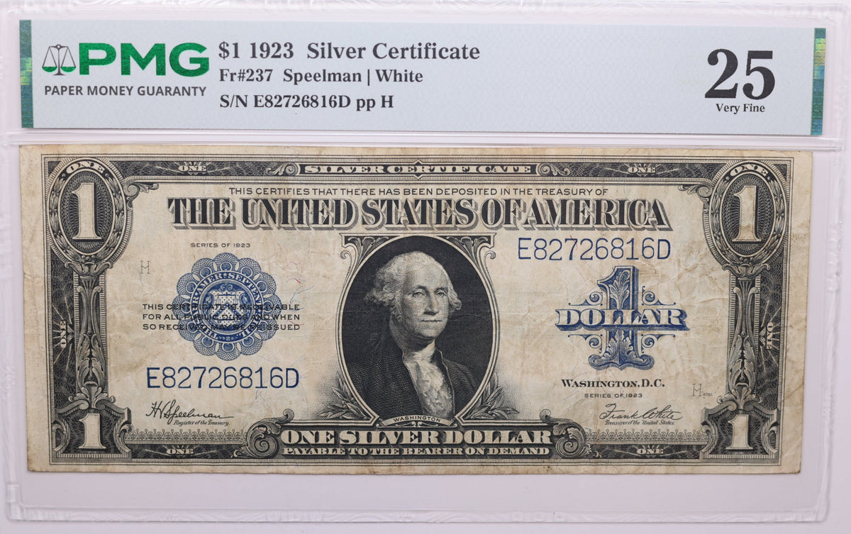 1923 $1 Silver Certificate, Fr#237, PMG VF-25, Store Sale #GLSC017