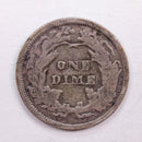 1864 Seated Liberty Dime., Very Fine Circulated Coin., Store Sale