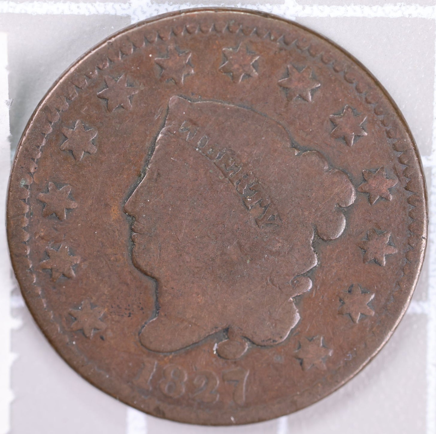 1827 Large Cent, Affordable Circulated Coin, Store Sale #CT1375