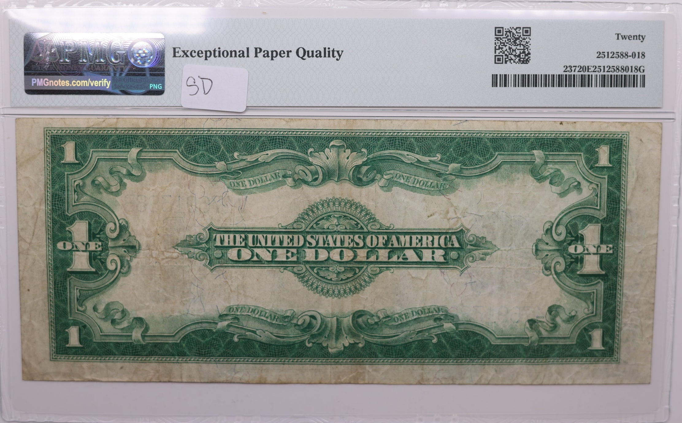 1923 $1 Silver Certificate, Fr#237, PMG VF-20, Store Sale #GLSC018