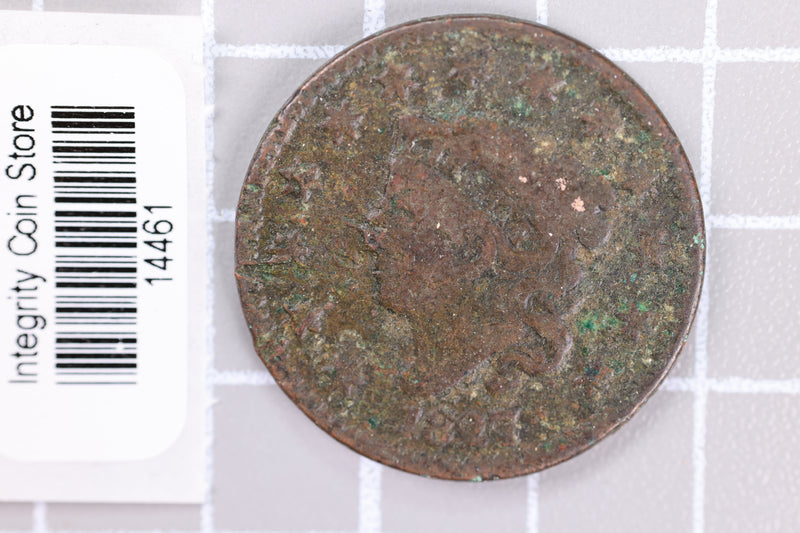1827 Large Cent, Affordable Circulated Coin, Store Sale