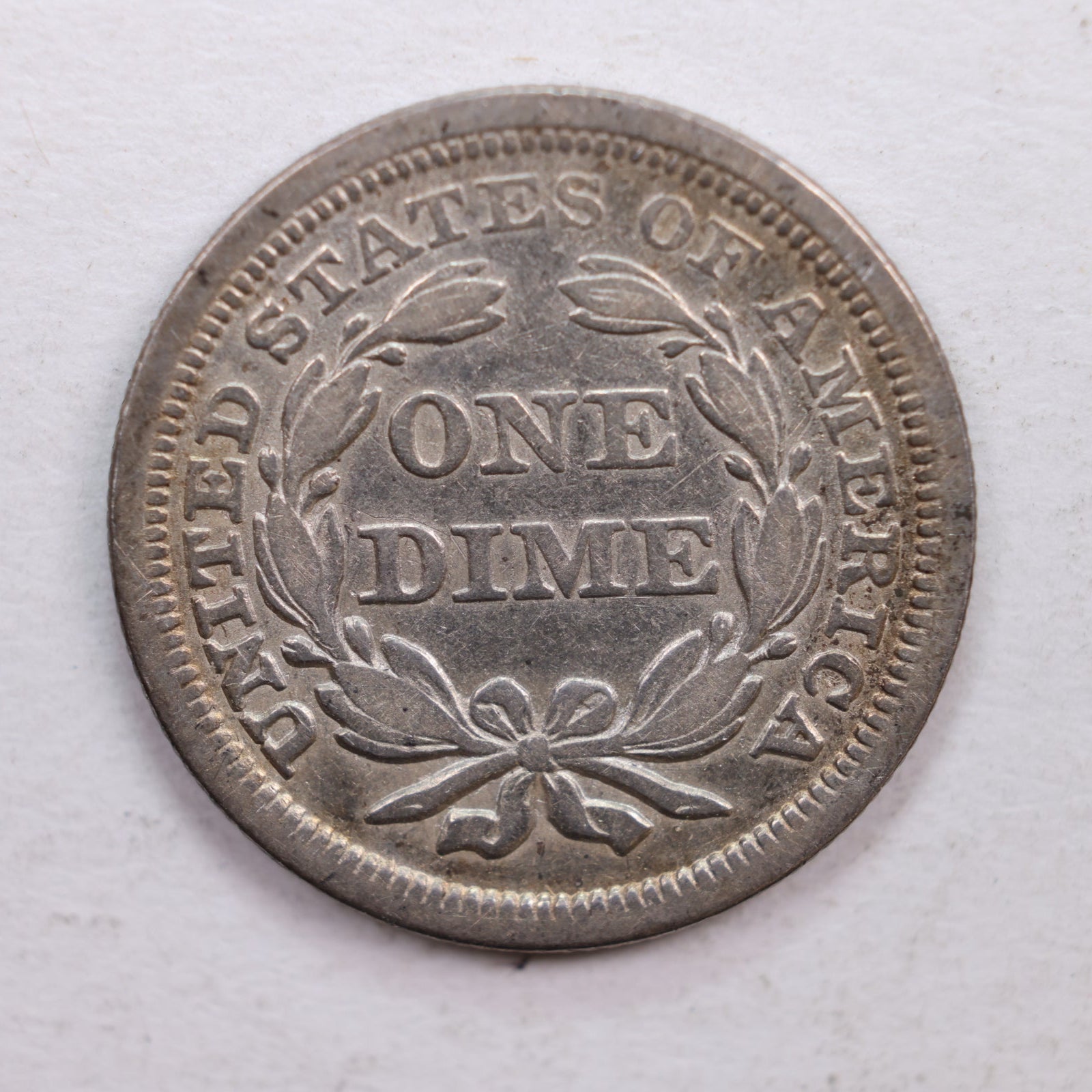 1855 Seated Liberty Dime., Very Fine Circulated Coin., Store Sale #DE0373.
