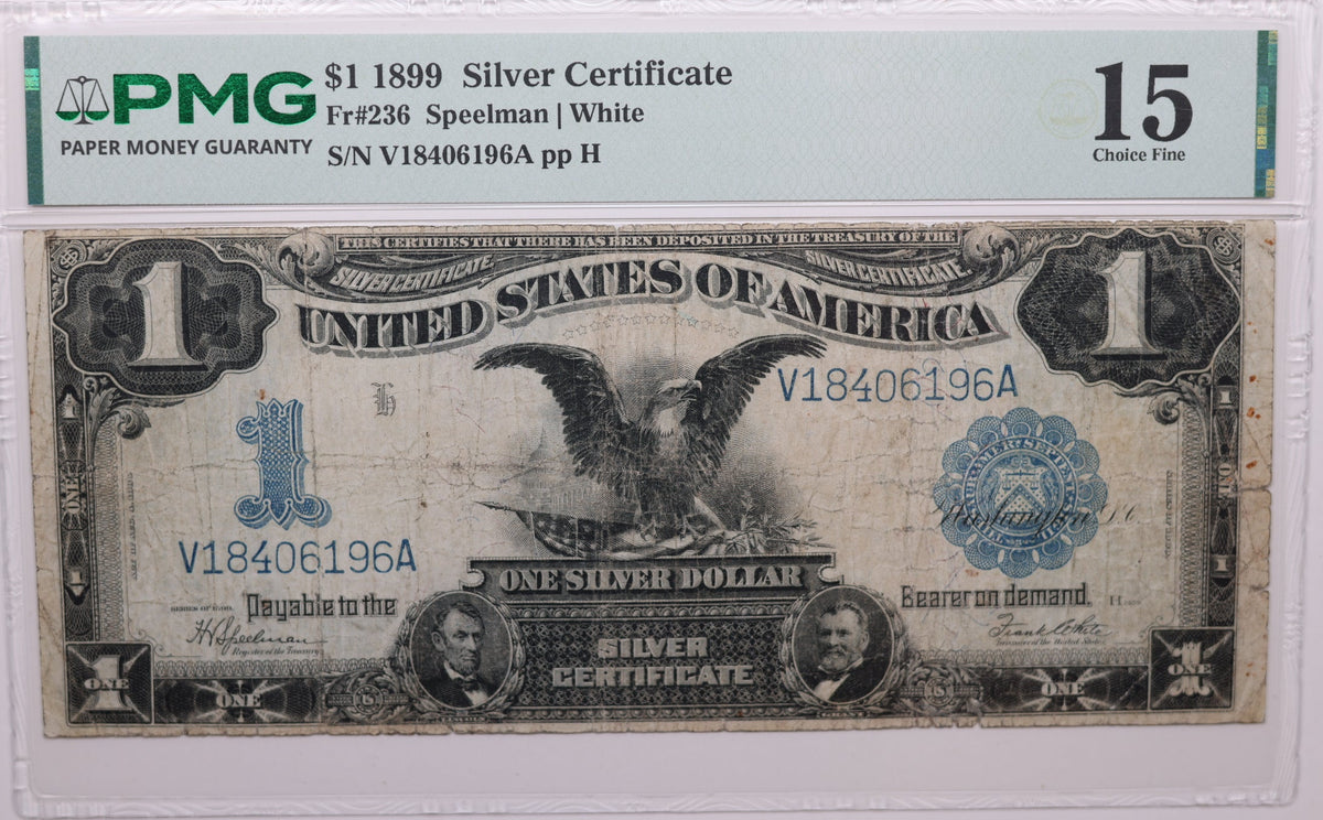 1899 $1 Silver Certificate, Fr#236, PMG Choice F-15, Store Sale #GLSC021
