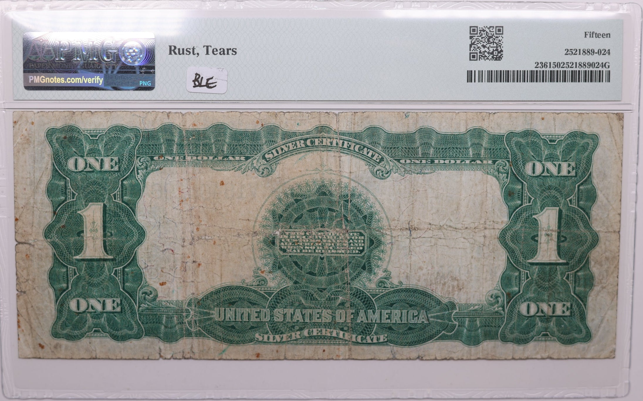 1899 $1 Silver Certificate, Fr#236, PMG Choice F-15, Store Sale #GLSC021