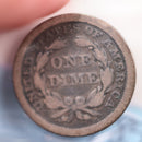 1850 Seated Liberty Dime., Very Good Circulated Coin., Store Sale