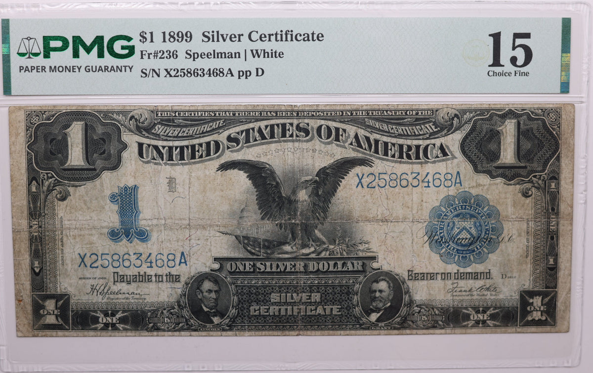 1899 $1 Silver Certificate, Fr#236, PMG Choice F-15, Store Sale #GLSC022