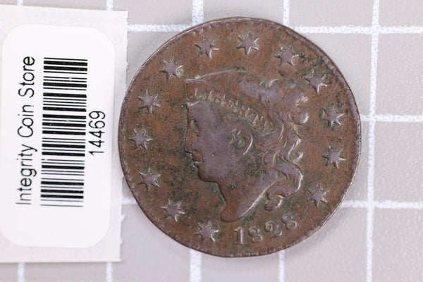 1828 Large Cent, Affordable Circulated Coin, Store Sale #14469