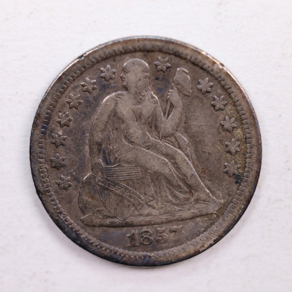 1857-O Seated Liberty Dime., Fine Circulated Coin., Store Sale #DE0381.