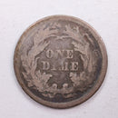 1874 Seated Liberty Dime., Very Fine Circulated Coin., Store Sale