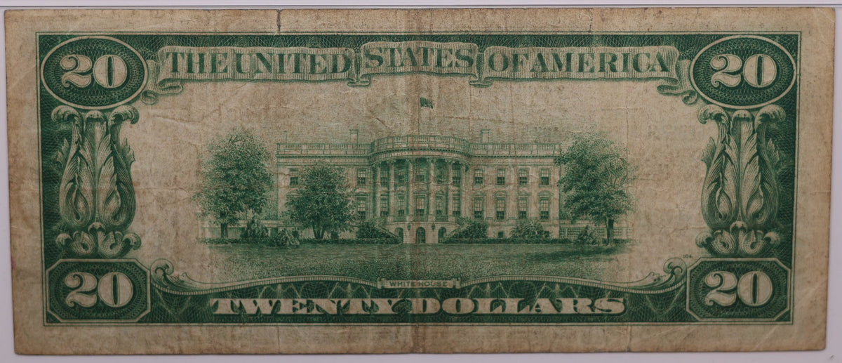 1929 $20, New York, New York, National Currency, PMG VF-25, Store#NBN066