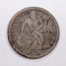 1876 Seated Liberty Dime., Fine Circulated Coin., Store Sale