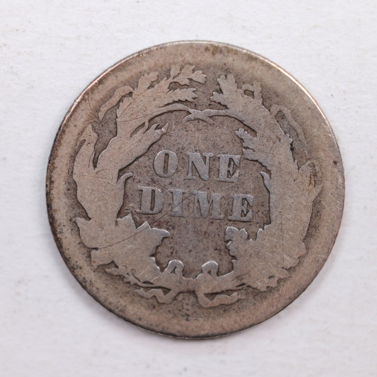 1876 Seated Liberty Dime., Fine Circulated Coin., Store Sale #DE0389.