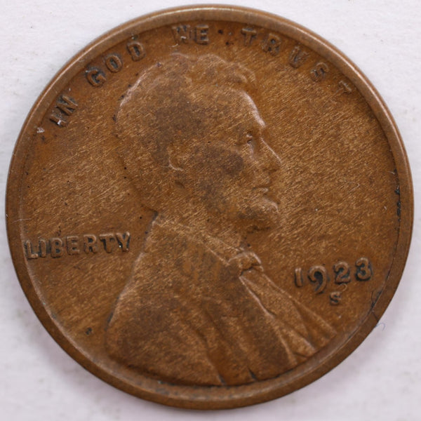 1923-S Lincoln Wheat Cent, Extra Fine Circulated Coin, Store #CT0066