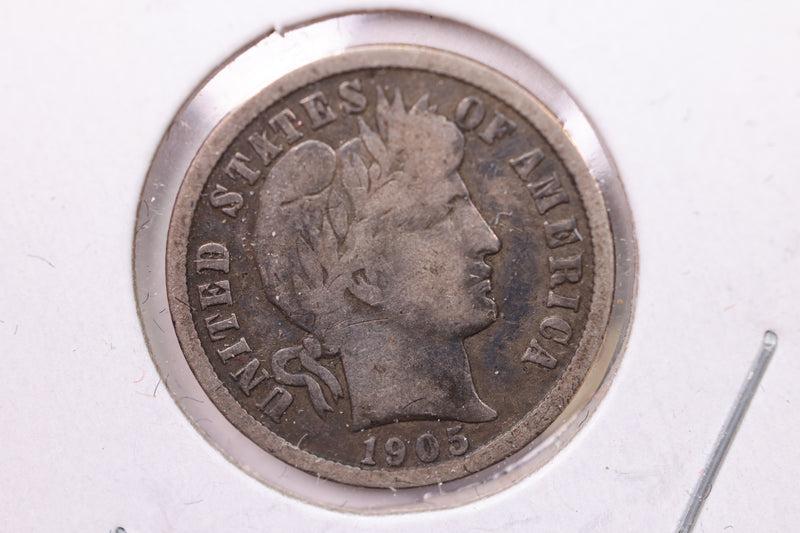 1905 Barber Silver Dime., Fine., Store Sale