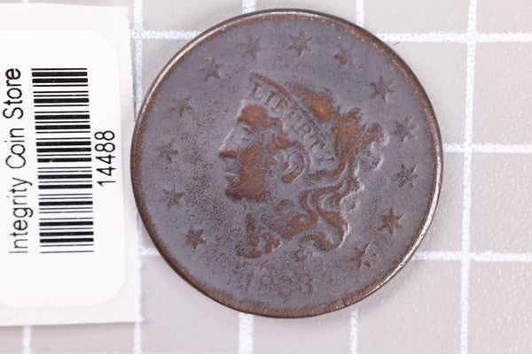1833 Large Cent, Affordable Circulated Coin, Store Sale #14488