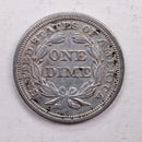 1852 Seated Liberty Dime., About Uncirculated Coin., Store Sale