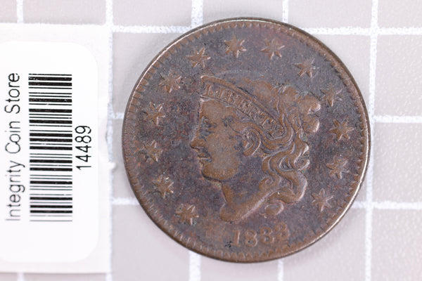 1833 Large Cent, Affordable Circulated Coin, Store Sale #14489