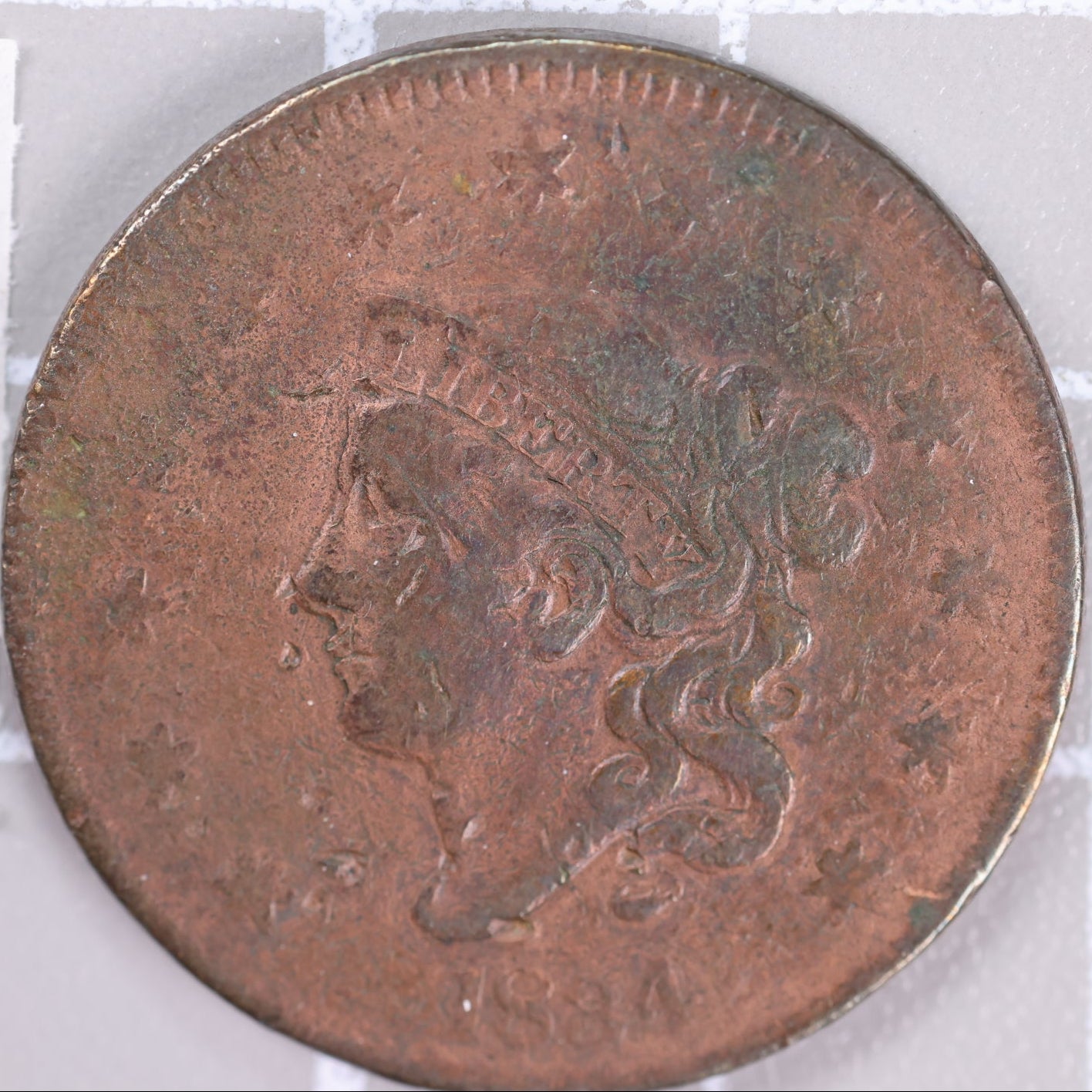 1834 Coronet Head Large Cent, Very Fine Circulated Coin, Store #14490