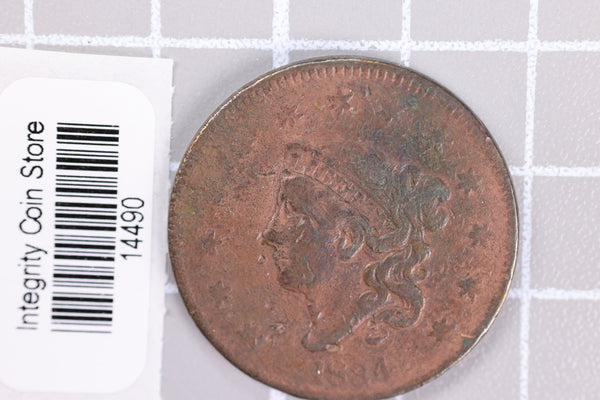 1834 Large Cent, Affordable Circulated Coin, Store Sale #14490