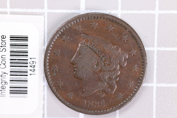 1834 Large Cent, Affordable Circulated Coin, Store Sale #14491