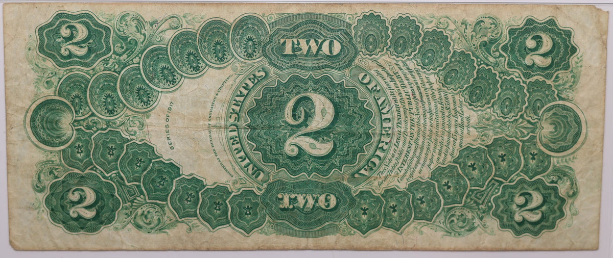 1917 $2, Legal Tender Note., Fr#60, PMG VF-20., Store #GLT004
