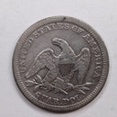 1852 Seated Liberty Quarter., Very Fine Circulated Silver Coin., Store