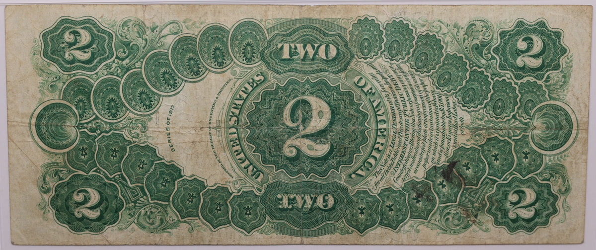 1917 $2, Legal Tender Note., Fr#60, PMG VF-20., Store #GLT005