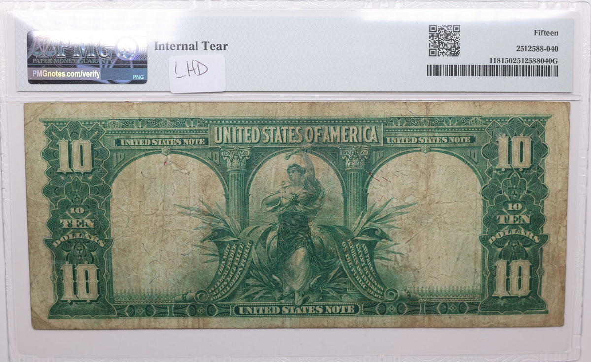 1901 $10, Legal Tender Note., Fr#118, PMG Choice Fine-15, Store #GLT006