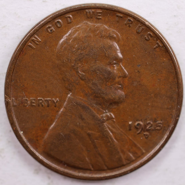 1925-D Lincoln Wheat Cent, Extra Fine Circulated Coin, Store #CT0085