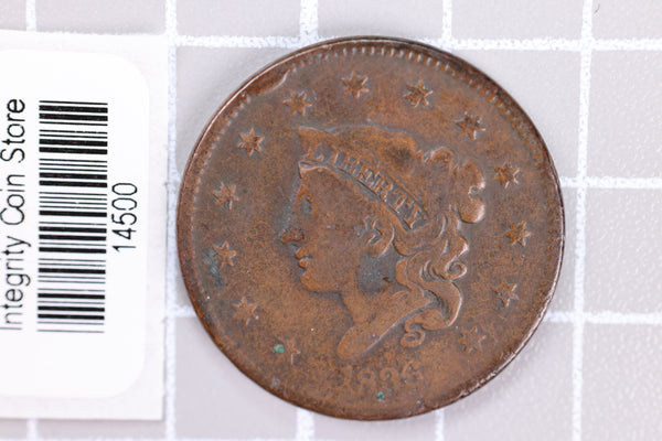 1836 Large Cent, Affordable Circulated Coin, Store Sale #14500