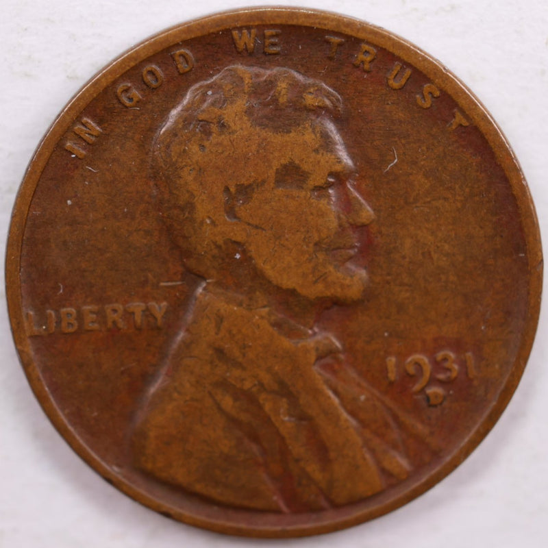 1931-D Lincoln Wheat Cent, Fine Circulated Coin, Store
