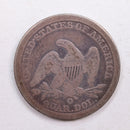 1844-O Seated Liberty Quarter., About Good Circulated Silver Coin., Store