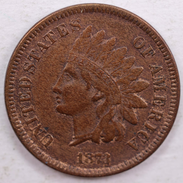 1873, Indian Head Cent, Extra Fine Uncirculated Coin, Store #CT0093
