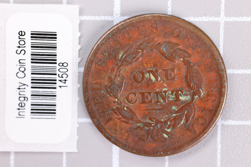 1838 Large Cent, Affordable Circulated Coin, Store Sale