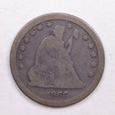 1866-S Seated Liberty Quarter., Fine Circulated Coin., Store