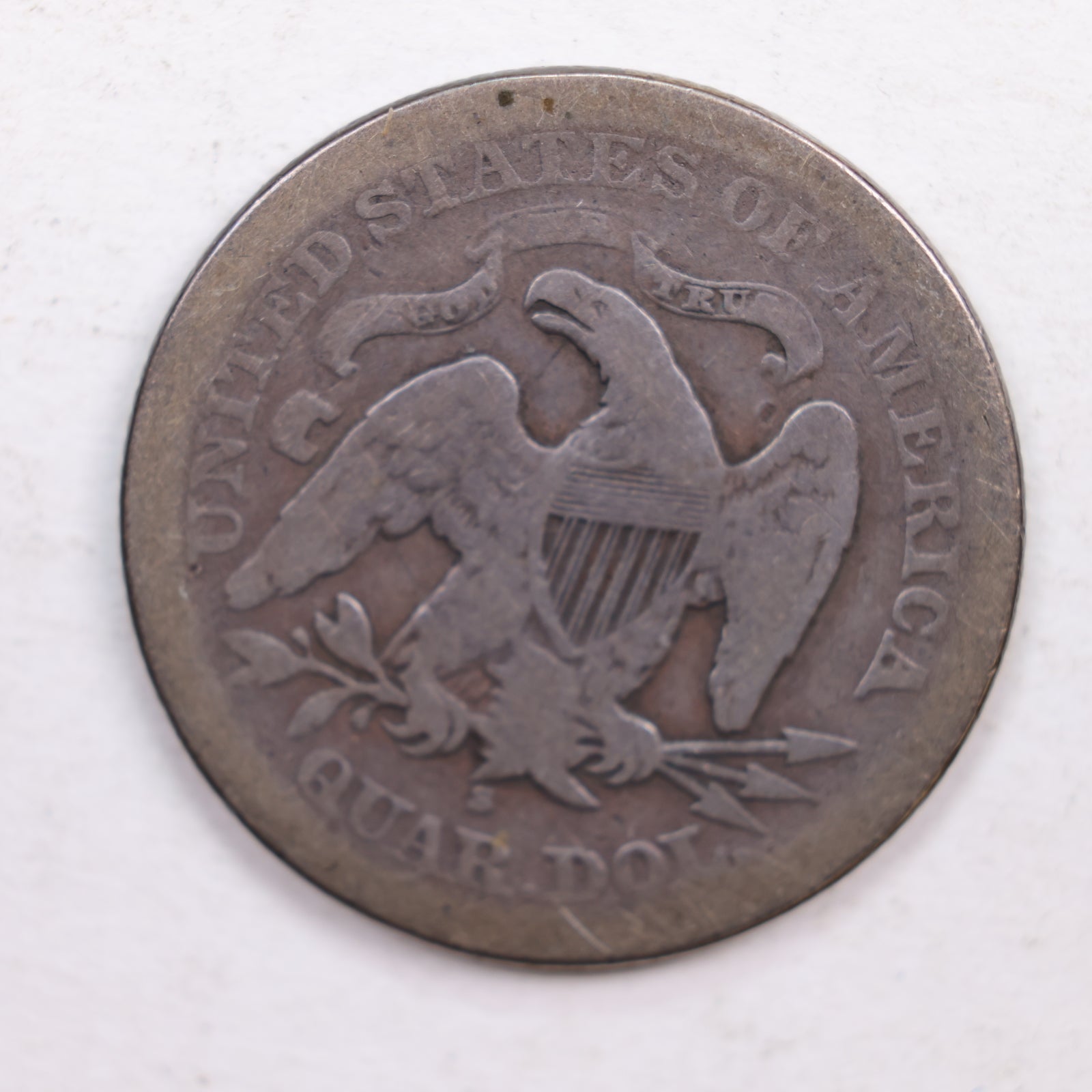 1866-S Seated Liberty Quarter., Fine Circulated Coin., Store #QR538.