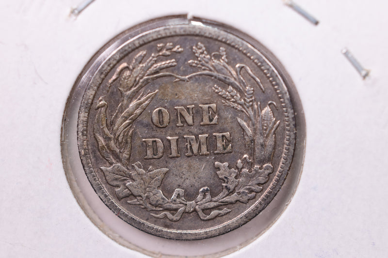 1906 Barber Silver Dime., V.F+., Store Sale