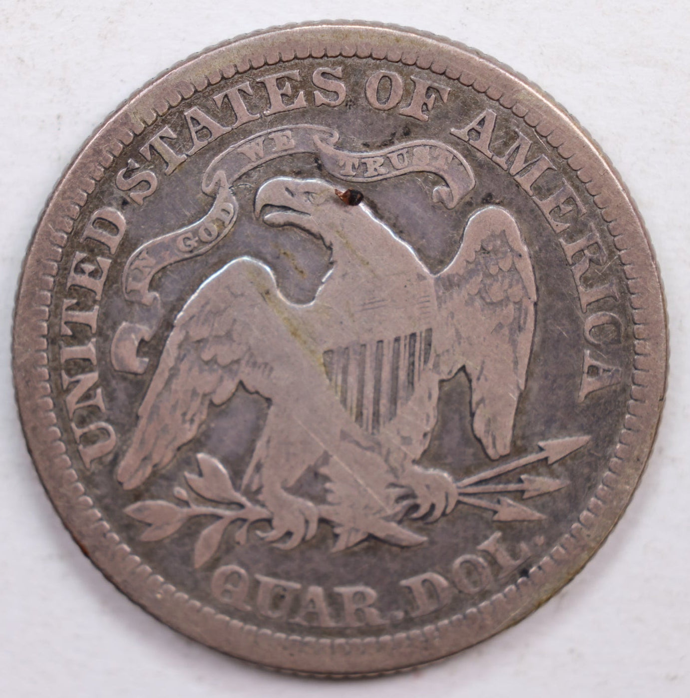 1866 Seated Liberty Quarter., Fine Circulated Collectible Coin., Store #QR539.