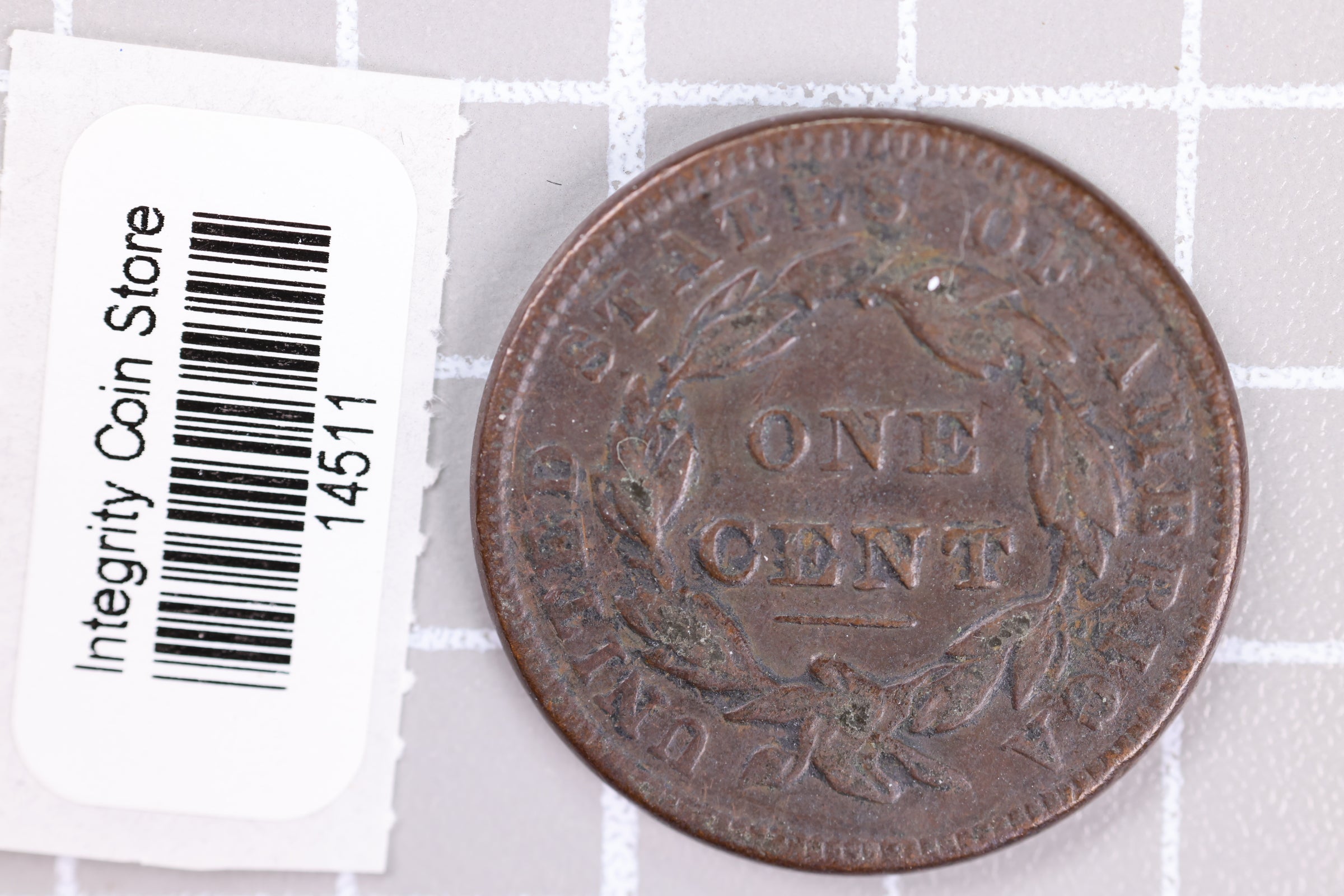 1838 Large Cent, Affordable Circulated Coin, Store Sale #14511