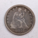 1851 Seated Liberty Quarter., Very Fine, Circulated Coin., Store