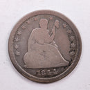1844-O Seated Liberty Quarter., Very Good Circulated Coin., Store